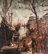 CARPACCIO, Vittore The Arrival of the Pilgrims in Cologne d oil painting on canvas